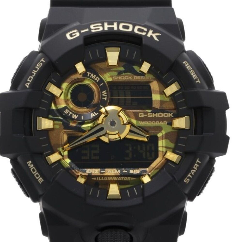 CASIO G-SHOCK BOLD CAMO SERIES, AND GOLD ANALOG-DIGITAL GA-700 SERIES GA-700C...